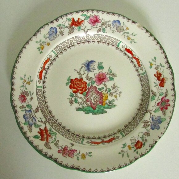 Vintage 7.5" salad plate, Chinese Rose design, Copeland Spode, SMALL CHIP - Picture 1 of 14